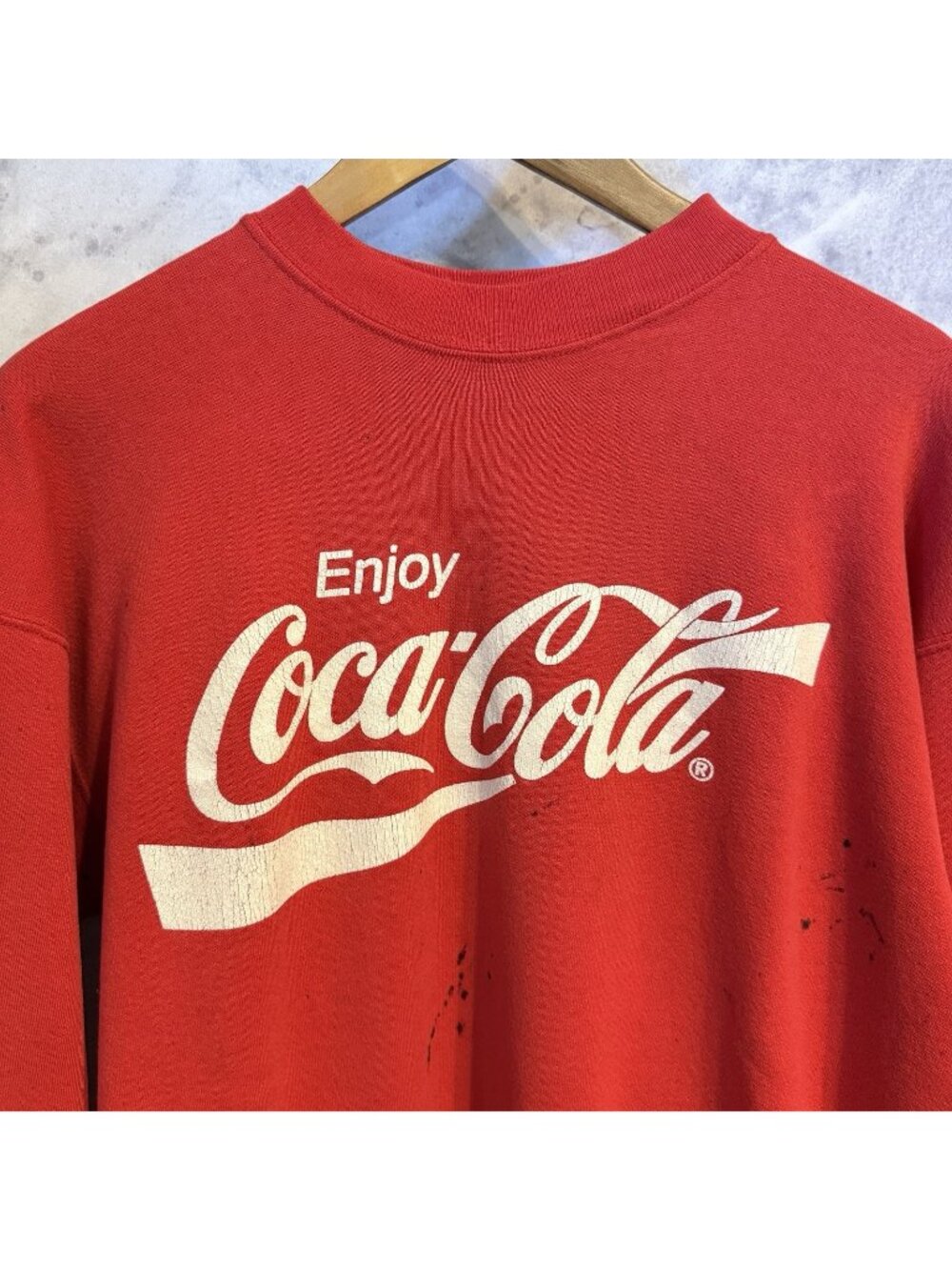 Vintage Coca Cola Sweatshirt Red Crew Neck Large L 90s Y2K